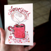 Ik hou van je een latte kaart