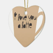 Ik hou van je, een latte keramisch ornament (Links)