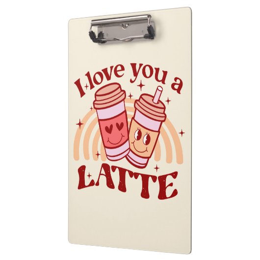 Ik hou van je, een latte klembord (Links)