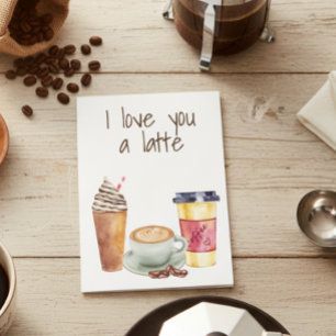 Ik hou van je een Latte Koffieliefhebber Valentijn Kaart