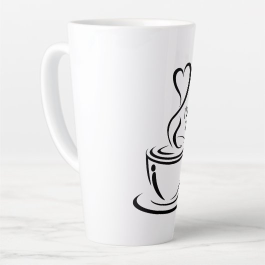 Ik hou van je, een latte latte mok (Linkerhoek)