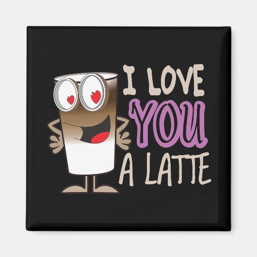 Ik hou van je, een latte magneet (Voorkant)