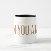 Ik hou van je een latte met koffie-ring mok (Midden)