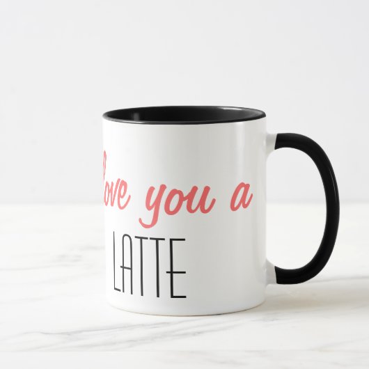 ik hou van je , een latte mok (Rechts)
