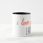 ik hou van je , een latte mok (Midden)