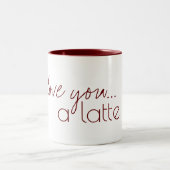 Ik hou van je een latte Mok (Center)