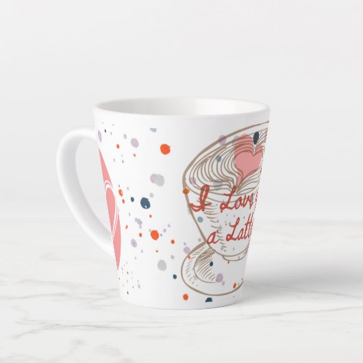 Ik hou van je een latte mok latte mok (Linkerhoek)