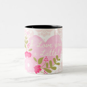 "Ik hou van je een latte!" mok liefde thema mok