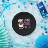 Ik hou van je, een latte papieren bordje (Feest)