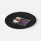 Ik hou van je, een latte papieren bordje (Gekanteld)
