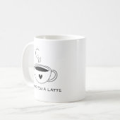 Ik hou van je een latte schatje koffiemok (Voorkant links)