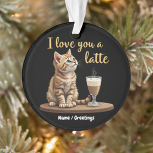Ik hou van je een latte: Schattige Valentijnsdag k Ornament