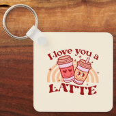 Ik hou van je, een latte sleutelhanger (Voorkant)