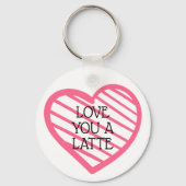 Ik hou van je, een latte sleutelhanger (Voorkant)