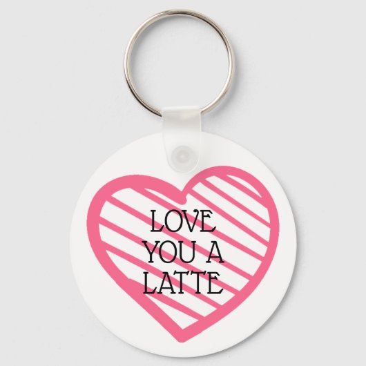Ik hou van je, een latte sleutelhanger (Voorkant)