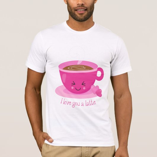 Ik hou van je, een latte t-shirt (Voorkant)