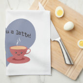 Ik hou van je een latte! theedoek (Quarter Fold)