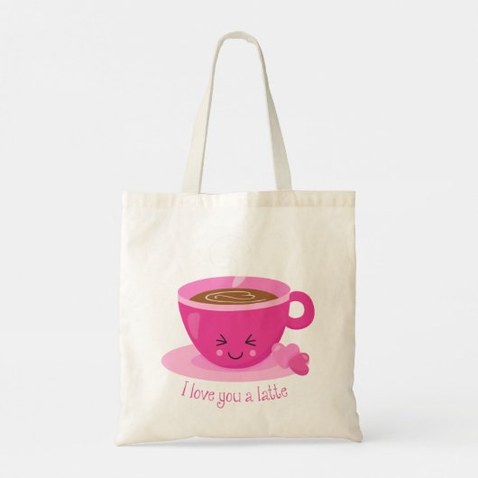 Ik hou van je, een latte tote bag (Achterkant)