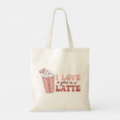 Ik hou van je, een latte tote bag (Achterkant)