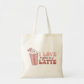 Ik hou van je, een latte tote bag (Voorkant)