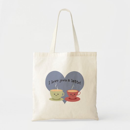 Ik hou van je een latte! tote bag (Voorkant)