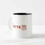 Ik hou van je een latte tweekleurige koffiemok (Voorkant links)
