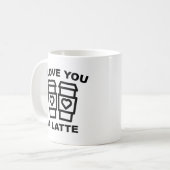 Ik hou van je een latte tweetone koffie-Mok Koffiemok (Voorkant links)