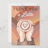 Ik hou van je een latte Valentijnsdag aangepaste f Kaart (Voorkant)