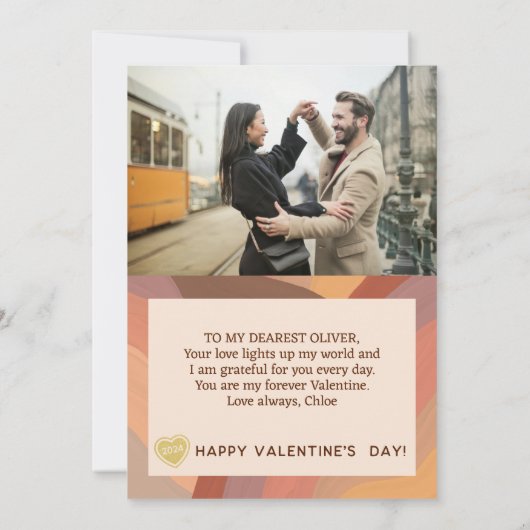 Ik hou van je een latte Valentijnsdag aangepaste f Kaart (Achterkant)