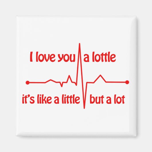 Ik hou van je, een leuke romantische meme. magneet (Voorkant)