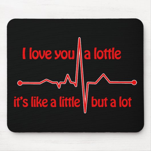 Ik hou van je, een leuke romantische meme. muismat (Voorkant)