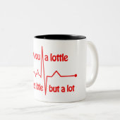 Ik hou van je, een leuke romantische meme. tweekleurige koffiemok (Voorkant rechts)