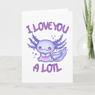 Ik hou van je, een lol-Axolotl in liefde Kaart