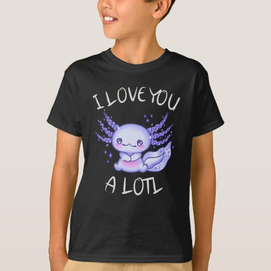 Ik hou van je, een lol-Axolotl in liefde T-shirt (Voorkant)