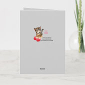 Ik hou van je een ocelot Valentijn zwart Kaart (Achterkant)