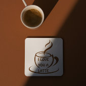 Ik hou van je een romantisch, grappig design kartonnen onderzetters