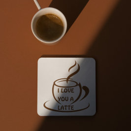 Ik hou van je een romantisch, grappig design kartonnen onderzetters