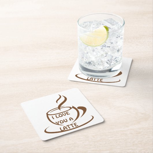 Ik hou van je een romantisch, grappig design kartonnen onderzetters (Insitu)