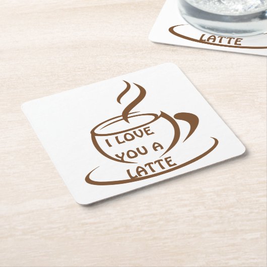 Ik hou van je een romantisch, grappig design kartonnen onderzetters (Schuin)