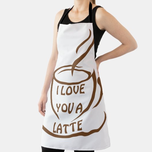Ik hou van je een romantisch, grappig design schort (Insitu)