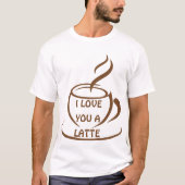 Ik hou van je een romantisch, grappig design t-shirt (Voorkant)