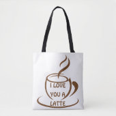 Ik hou van je een romantisch, grappig design tote bag (Voorkant)