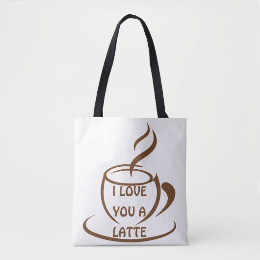 Ik hou van je een romantisch, grappig design tote bag (Voorkant)