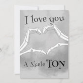 Ik hou van je een SkeleTON Feestdagenkaart (Voorkant)