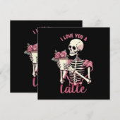Ik hou van je een Valentijnsdag skelet (Voorkant / Achterkant)