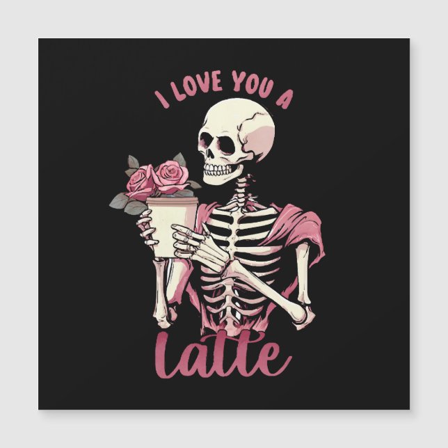 Ik hou van je een valentijnsdag skelet (Voorkant)