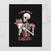 Ik hou van je een Valentijnsdag skelet Informatiekaartje (Voorkant)