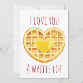 Ik hou van je een wafel lot Valentijnsdag Feestdagenkaart