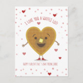 Ik hou van je een wafel veel hart Kinder Valentijn Briefkaart (Voorkant)