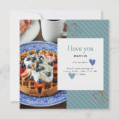 Ik hou van je, een wafelpartij, een Kind Kaart (Voorkant)